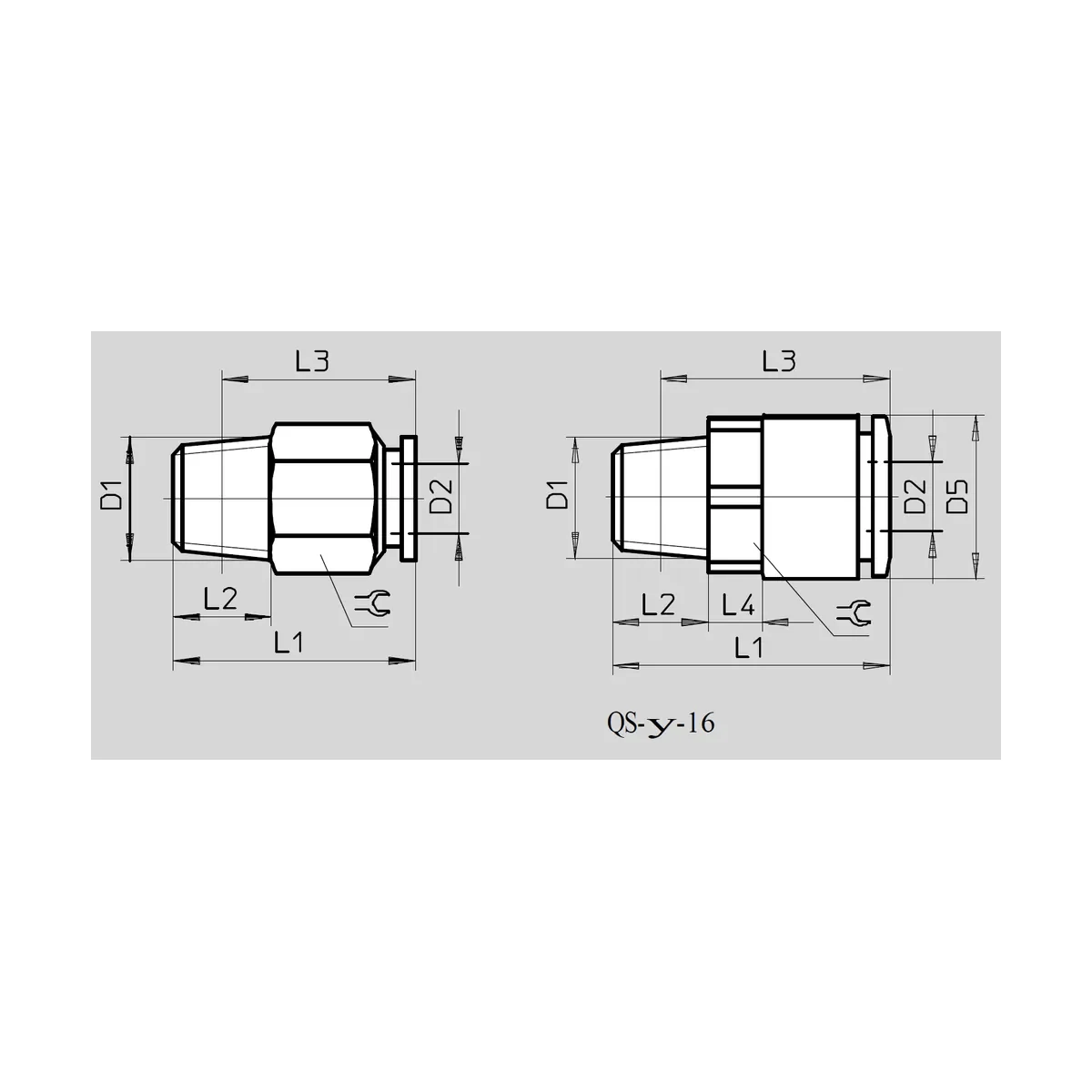 Dimensões Conexão Pneumática QS FESTO Pahc Automação