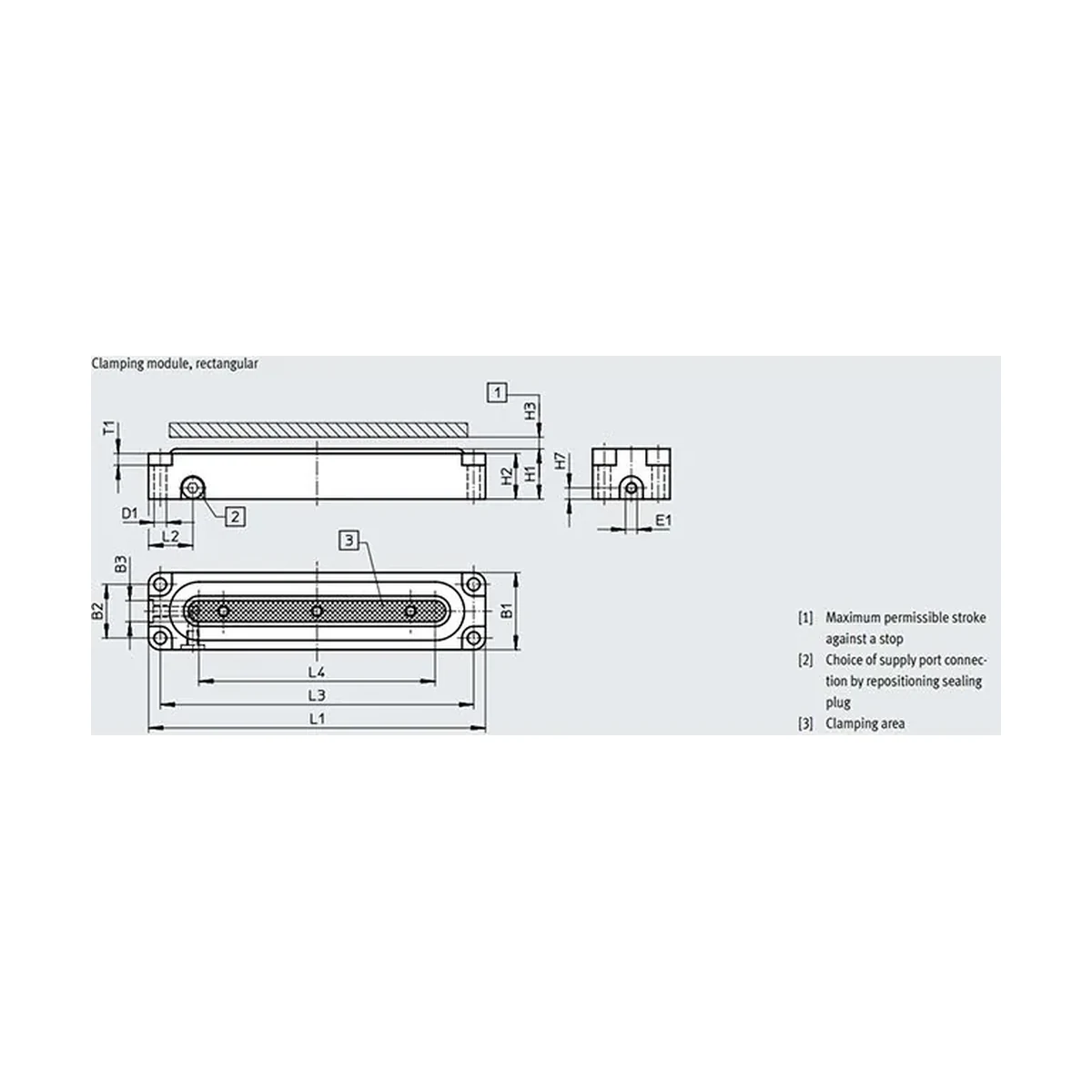 Dimensões Módulo de Fixação EV-15/63-4 FESTO PAHC Automação