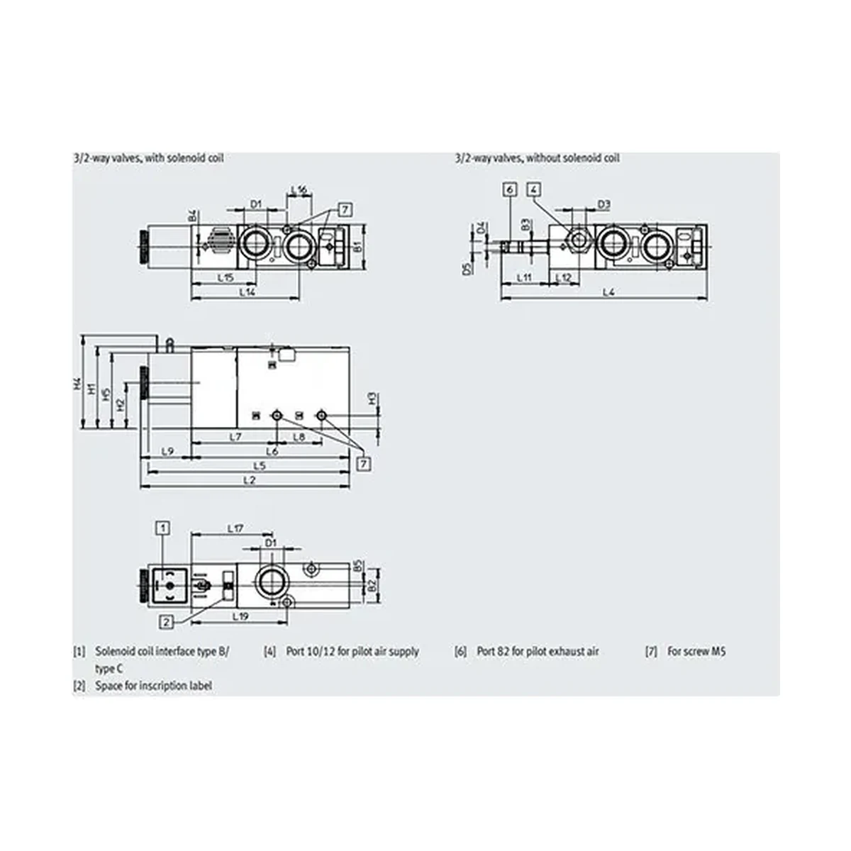 Dimensões Válvula Solenoide VUVS-L30-B52-D-G38-F8 FESTO PAHC Automação