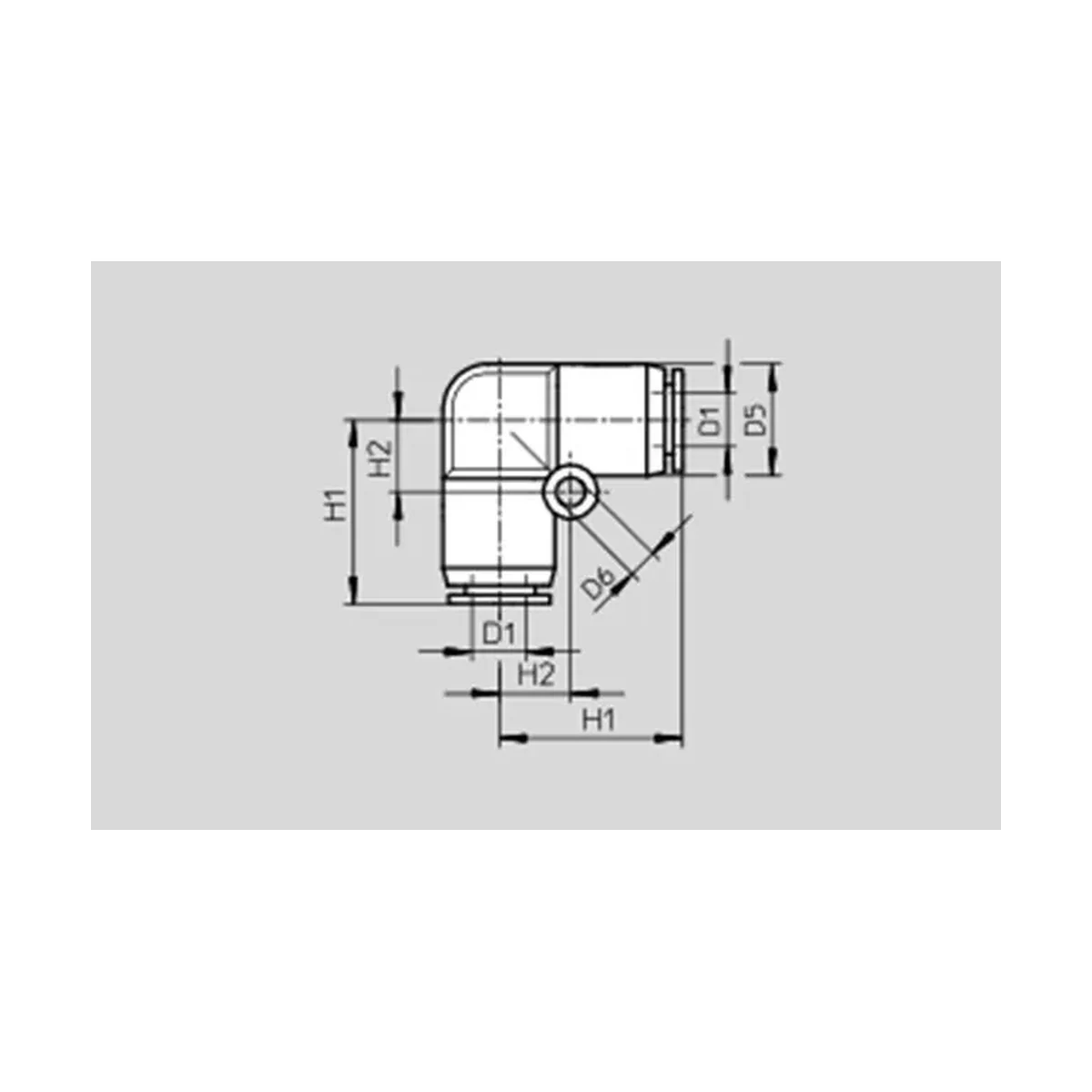 Dimensões Conexão Pneumática Cotovelo QSL-4 FESTO Pahc Automação